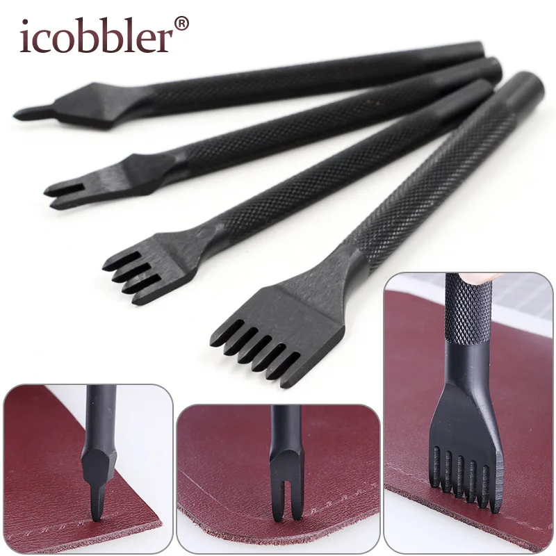 Набор алмазных инструментов для пробивки кожи 1/2/4/6 DIY острое зубило кошелька