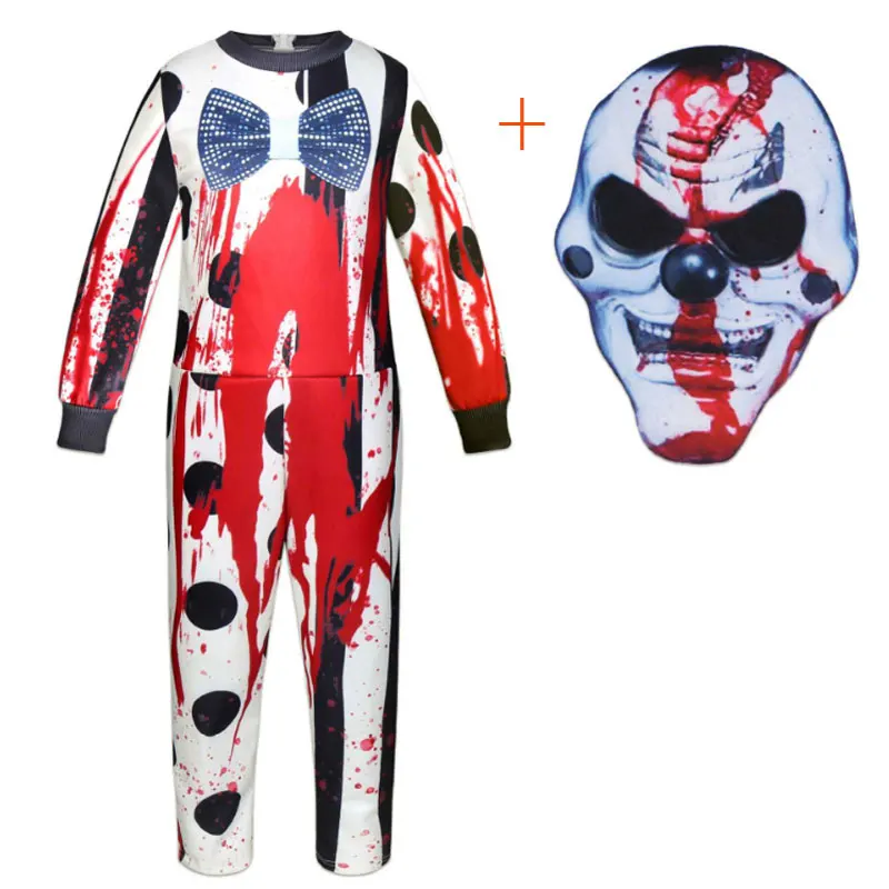 Новый мальчик зло костюм клоуна на Хеллоуин нарядное платье наряд для