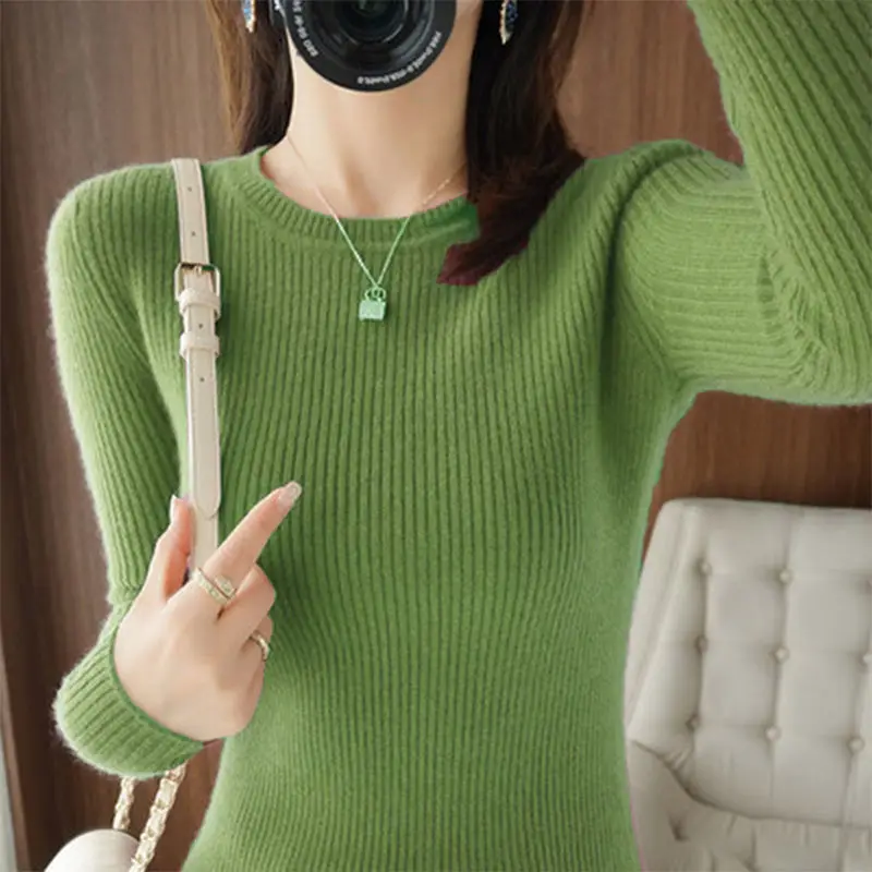 Зимняя одежда вязаные женские свитера пуловеры базовый женский джемпер на весну