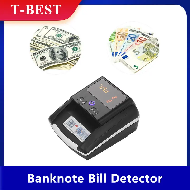 Портативный небольшой детектор купюр для банкнот счетчик значений UV/MG/IR с