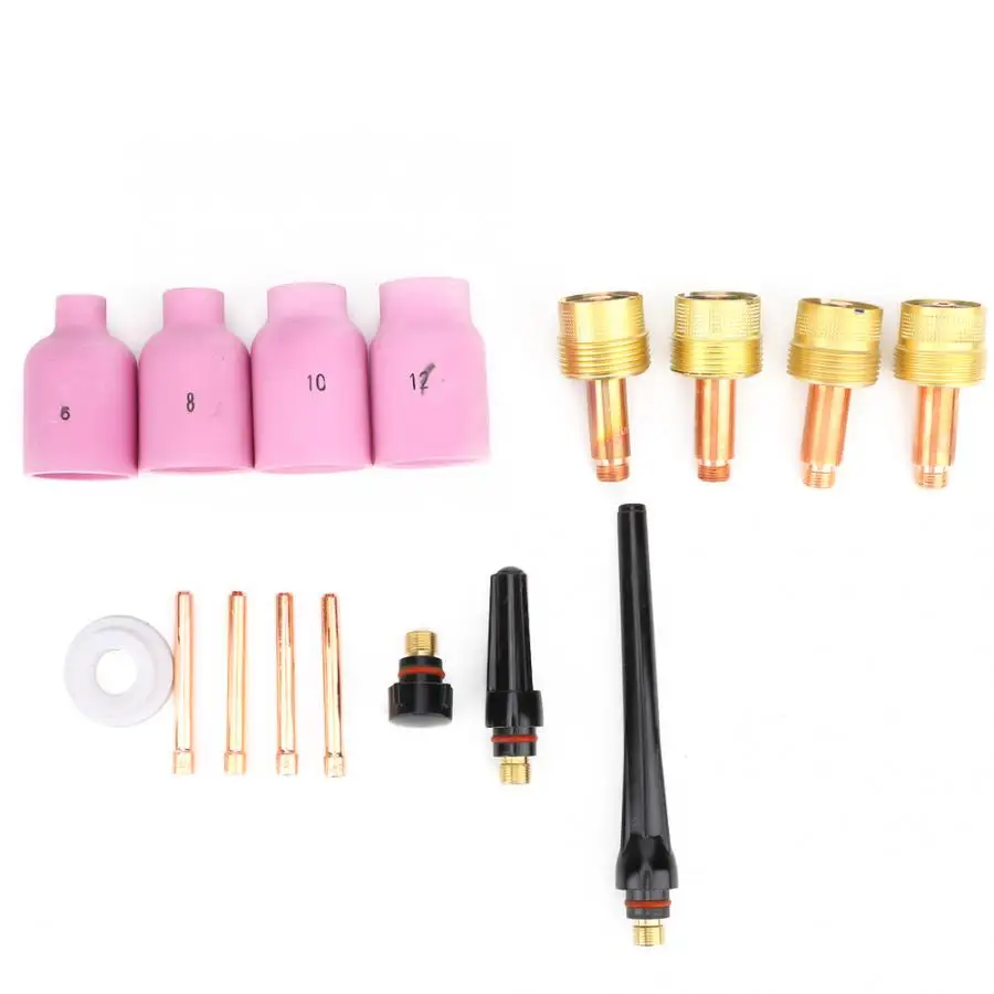 Набор аксессуаров для сварки TIG 16 шт. набор больших газовых линз фонарь 17/18/26 T7