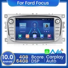 GPS-навигатор MEKEDE, 2DIN, Android 10,0, 4 + 64 ГБ, для Ford Focus S-Max, Mondeo 9, Galaxy C-Max, Dvd-плеер, Wi-Fi, BT, carplay