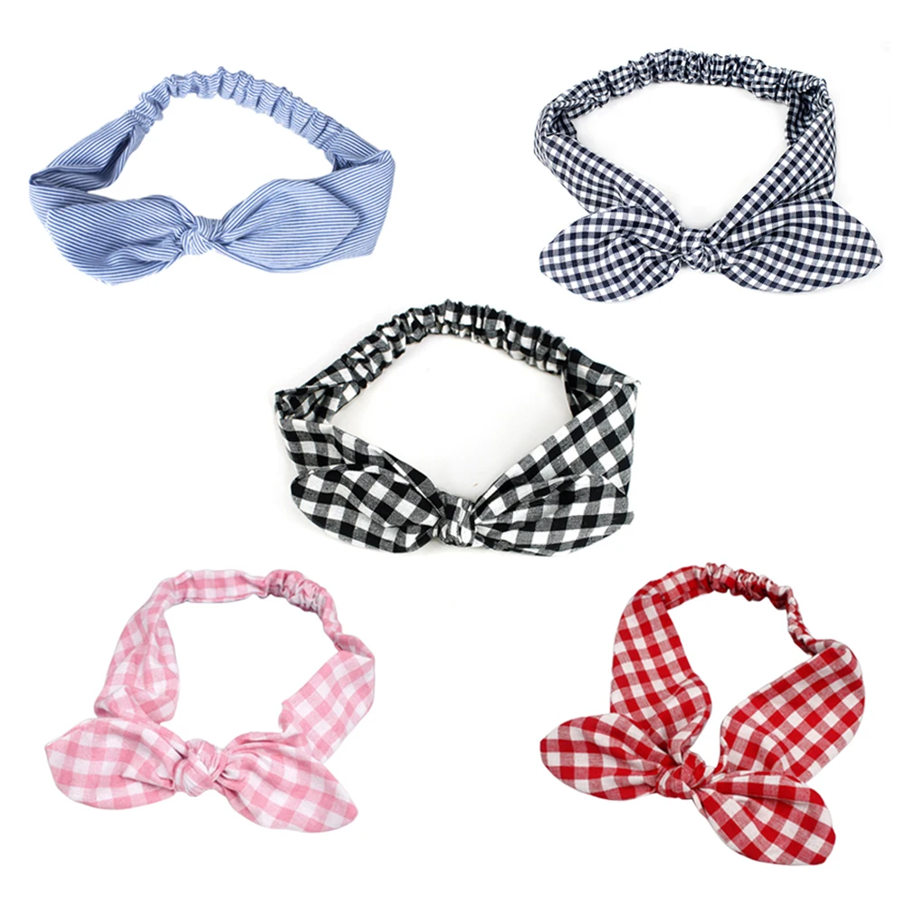 Женские повязки для волос винтажные темпераментные полосатые на голову с бантом