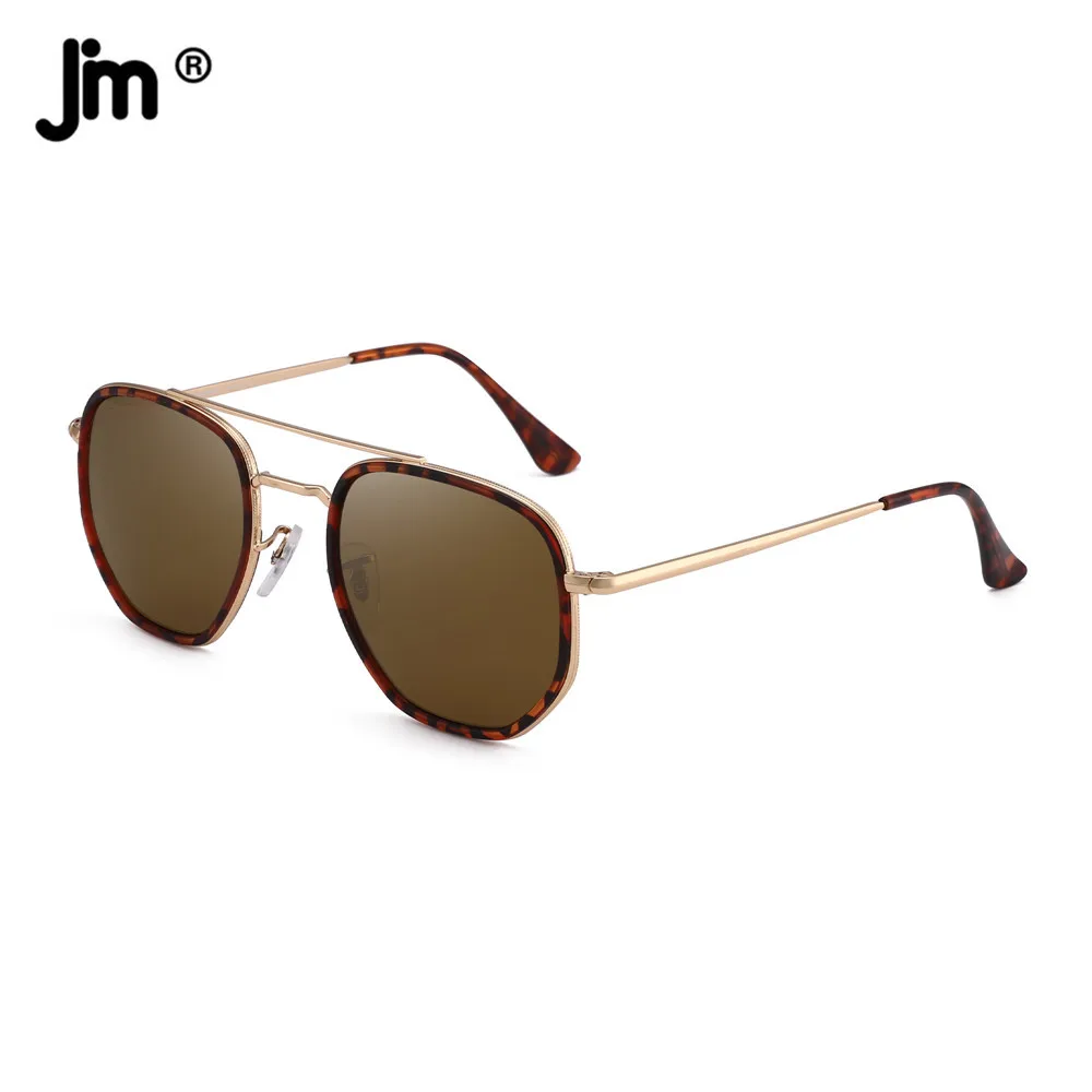 

Vintage Round Sunglasses Women Men Brand Designer Pilot Metal Frame Double Bridge Eyeglasses