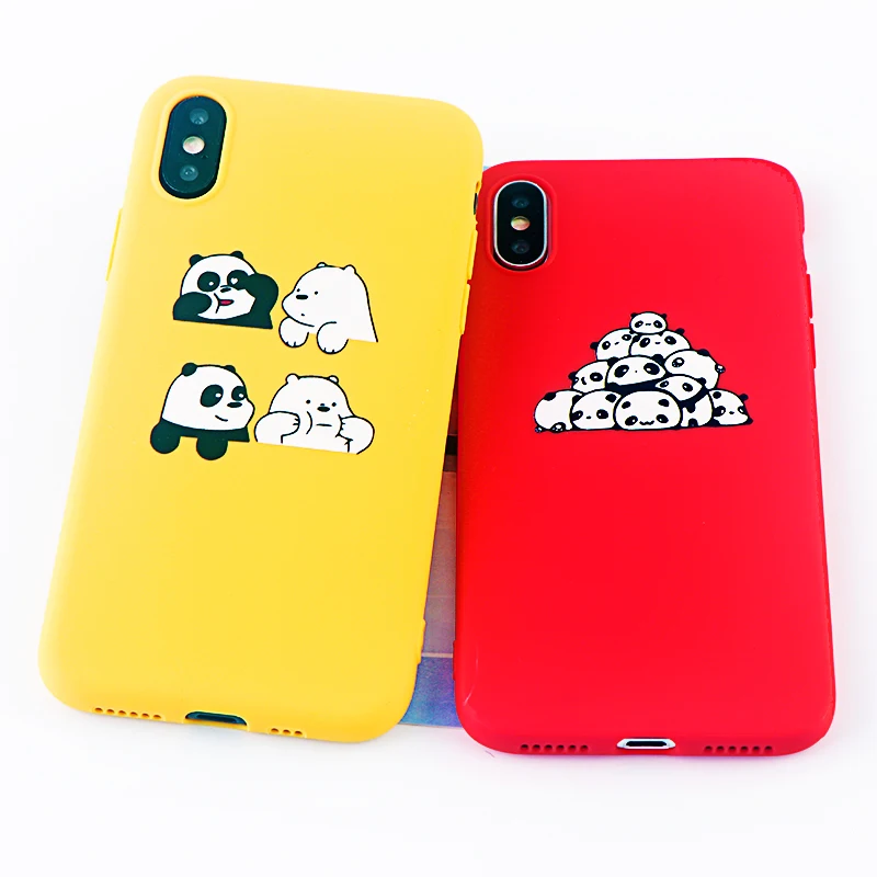Чехлы для телефонов с пандой IPhone 11 Pro X XS MAX XR 6s 7 8 Plus мобильный чехол Модный мягкий