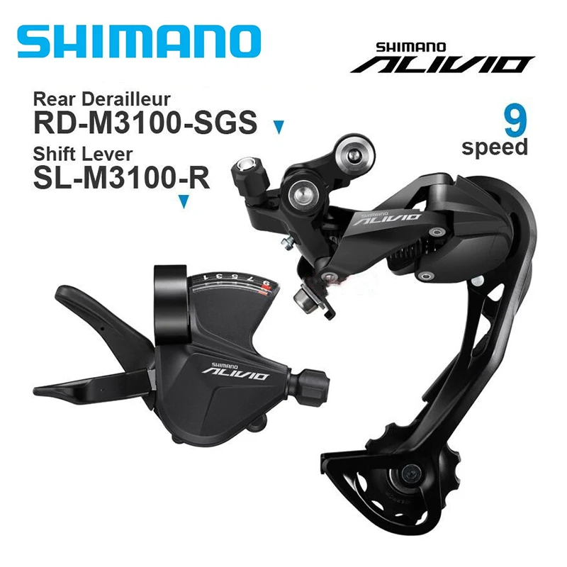 

Переключатель передач SHIMANO Alivio M3100 M4000 9 s, рычаг переключения передач SL M3100, задний переключатель передач RD M3100 SGS, 9 скоростей, 9 S, новая модель ш...
