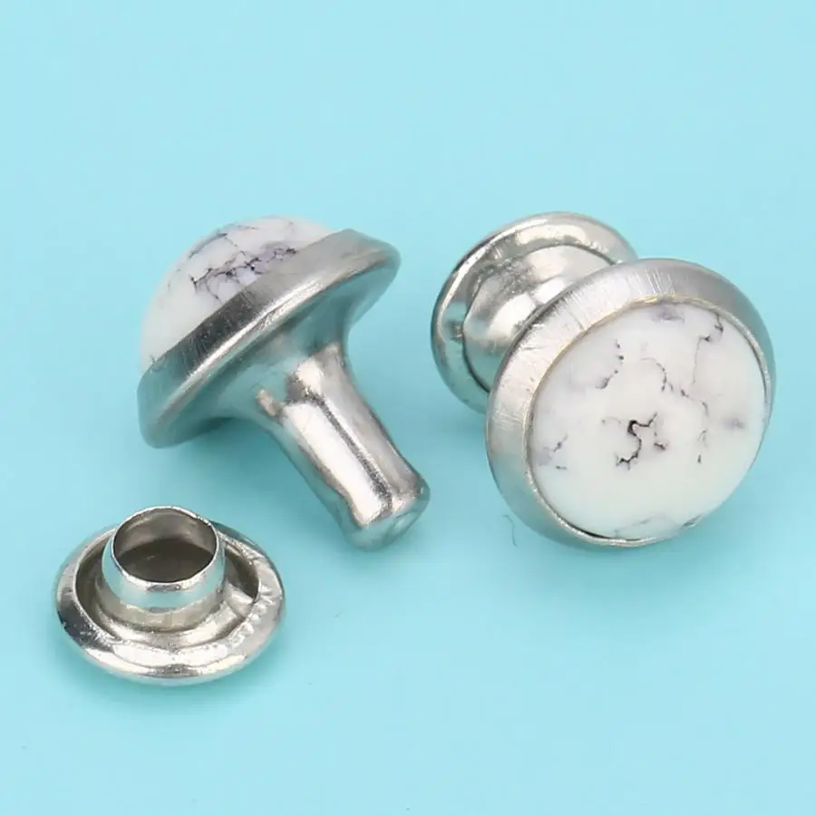 40 шт 8 мм круглый бирюзовый заклепка шпилька браслет с шипами одежда декорация