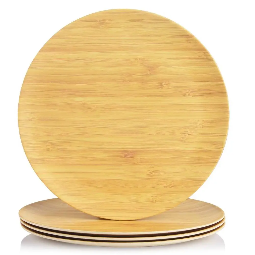 Высококачественные тарелки из бамбукового волокна тарелка для посуды с рисунком