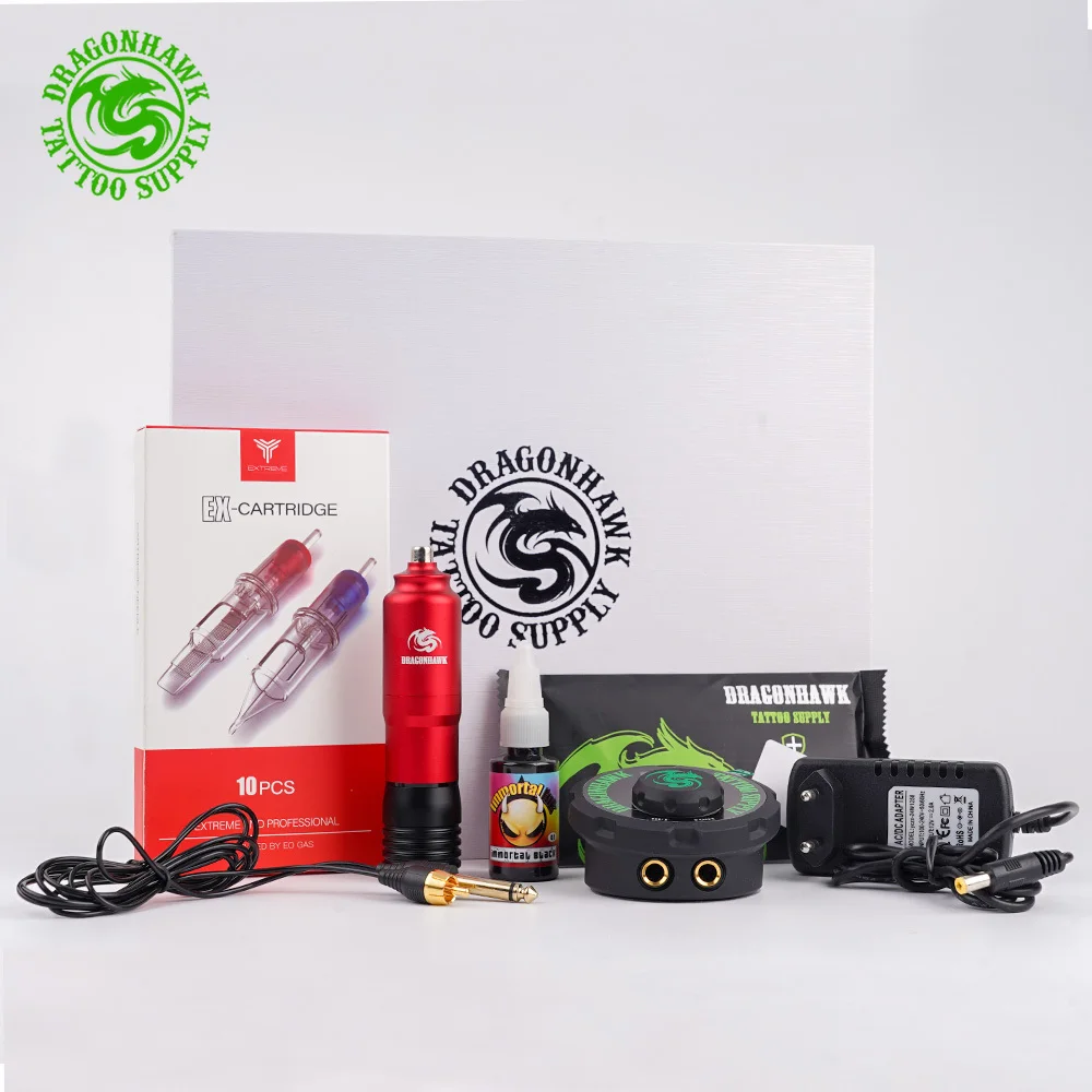 

Тату-машинка Dragonahawk, с ЖК-дисплеем, с иглами