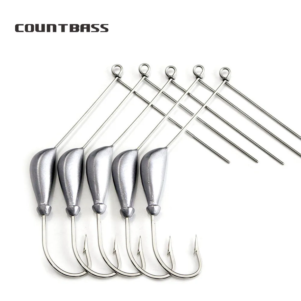5 шт. COUNTBASS 1/8oz 1/4oz 3/8oz 1/2oz Неокрашенный вертушечная наживка с VMC крючок 9255 4/0 сделай