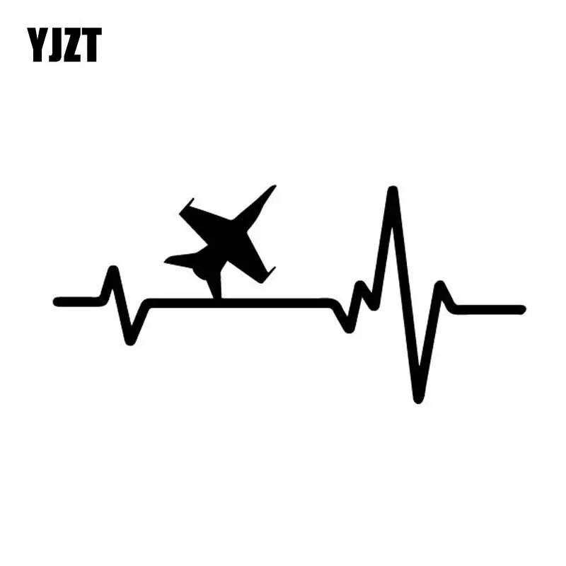 YJZT 18 см * 8 4 Модные креативные летательный аппарат ЭКГ декоративные виниловые