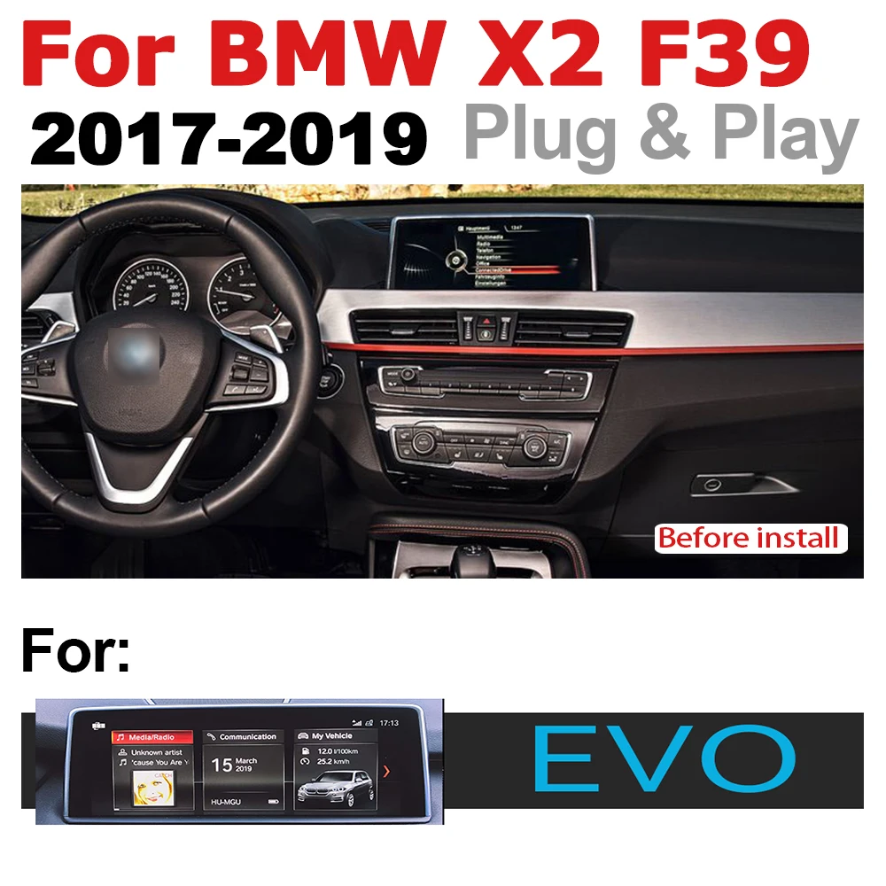 Автомагнитола 2 din с GPS и Android-навигацией для BMW X2 F39 2017 ~ 2019 EVO AUX Стерео Мультимедиа