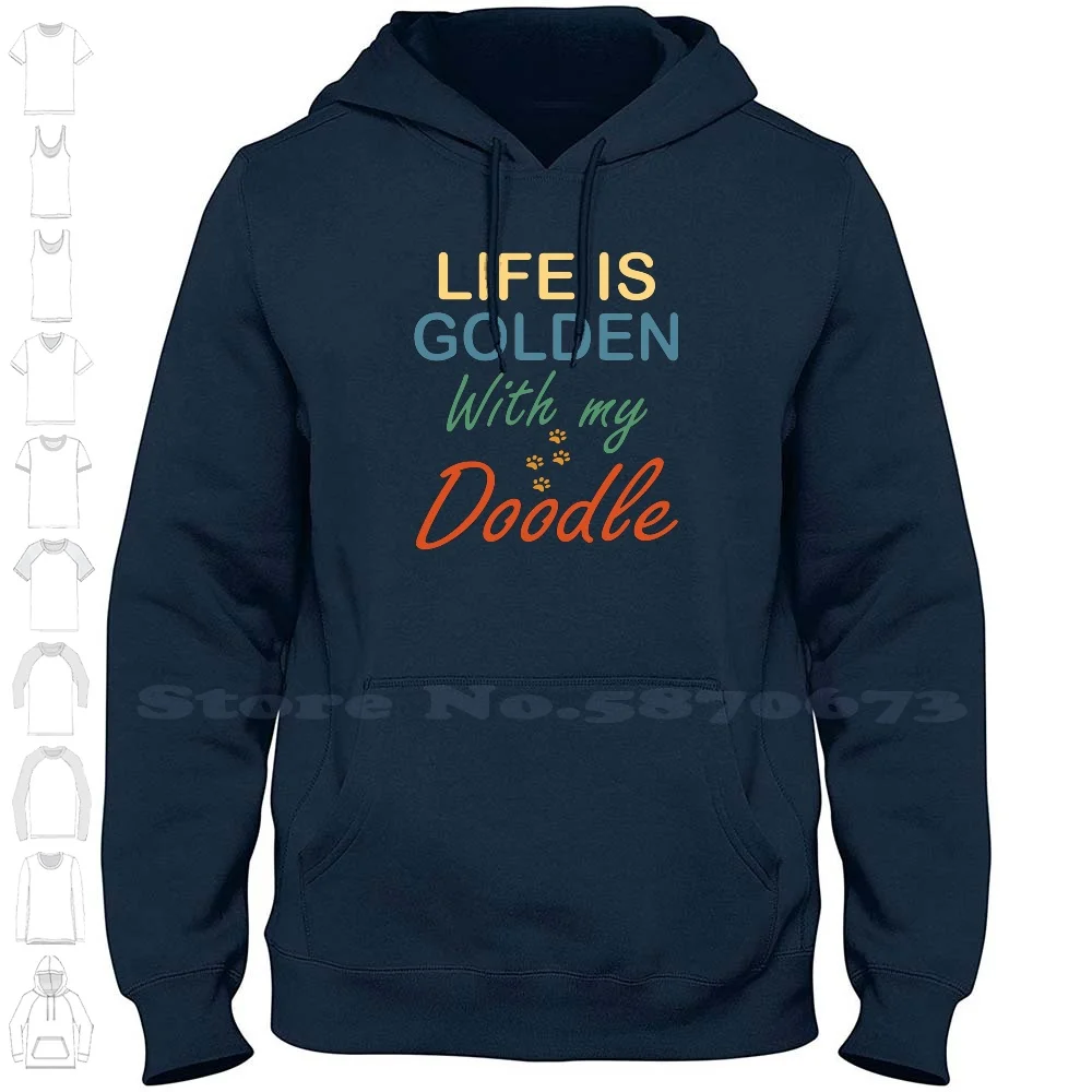 

Толстовка с длинным рукавом Life Is Golden With My каракули, толстовка с капюшоном для собак, щенков, мамочек, щенков, домашних животных, собак, домашн...