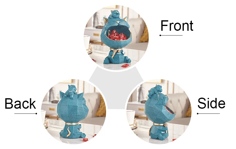 3D статуя кота скульптура украшения дома аксессуары Мода коробка для хранения декоративная фигурка для дома орнамент Свадебные украшения
