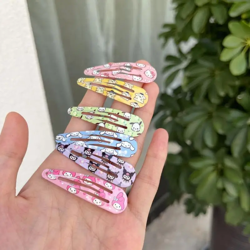 

Зажим для волос Kawaii Kuromi Mymelody Cinnamorol Bb зажим для волос мультяшная милая девушка Лю хайбин зажим фотоподарки