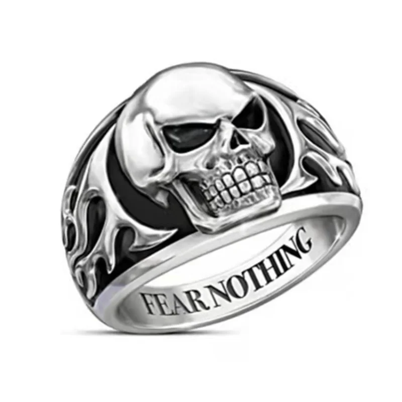 

New Hot Selling European And American Hip-hop Wild Skull jewelry Fashion Creative Punk Gothic Ring Men's Ring