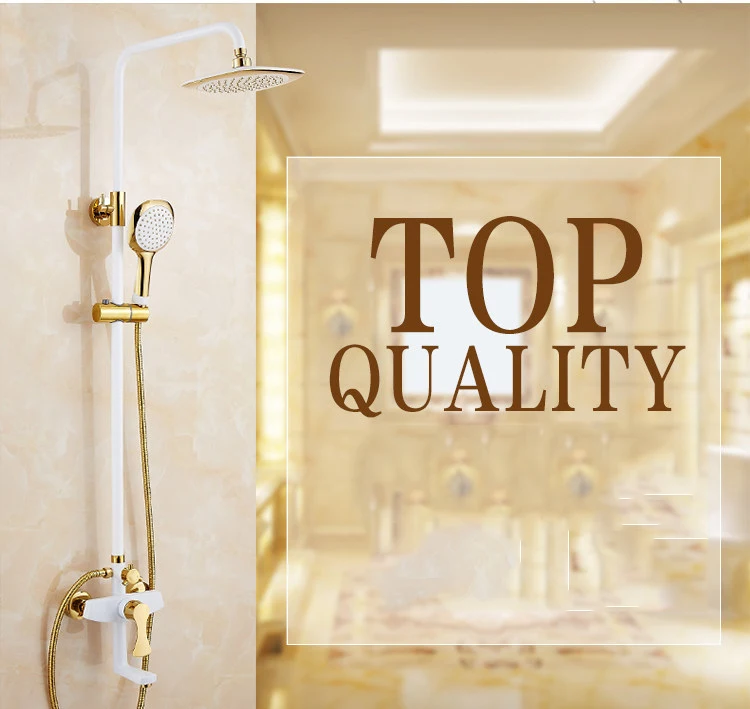 2 стиля ретро роскошная ванна для душа античный набор белый и золотой смеситель 8