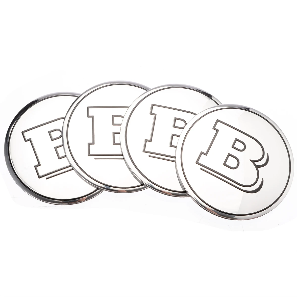 Набор 4 шт. 5,5x5,5 см серебро+ черная эмблема на ступицу колеса "B" Центр колеса Крышка Ступицы значок наклейка для Benz