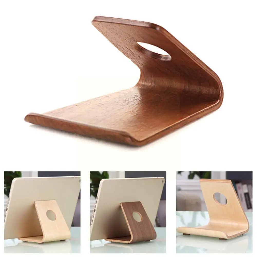 

Universal Wooden Bracket Tablet Portable Phone Bamboo Wood Stand Holder For Iphone HuaWei Samsung W9M1