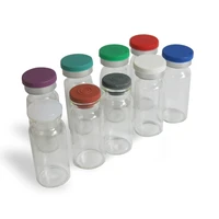 100 x 10ml clear injection glass vial with plastic aluminium cap13oz transparent glass bottle 10cc glass containers