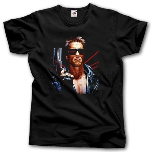 В Терминатор Арнольд Шварценеггер фильм Для мужчин Круглый вырез Верхняя