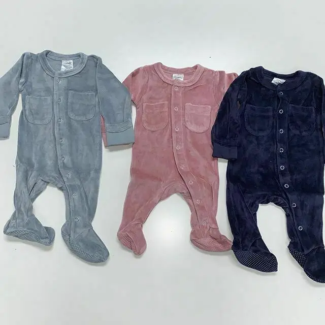 

2020 Newborn Baby Romper Warm Velvet Wrap Feet Romper Long Sleeve Jumpsuit Winter Soft Outfits Baby Girl Boy Clothes 0-18M