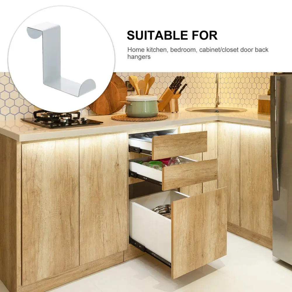 

8Pcs Z-type Hangers Hooks Door Back Hook Racks Punch-free Door Back Hooks