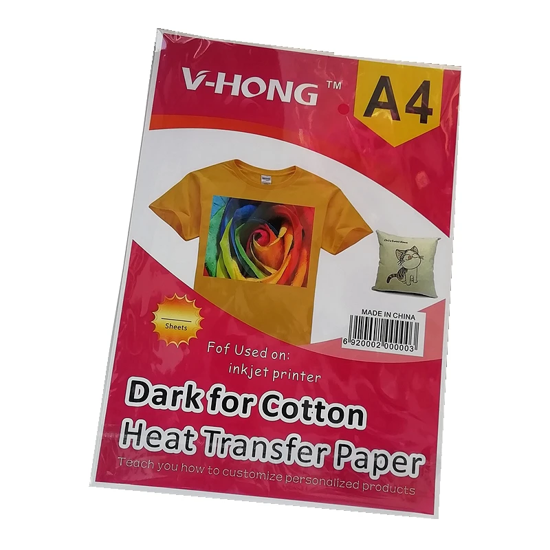 cotton cloth T-Shirt sublimation Printing hot stamping 8.26x11.7 inch,5 sheets/package,heat transfer paper for dark