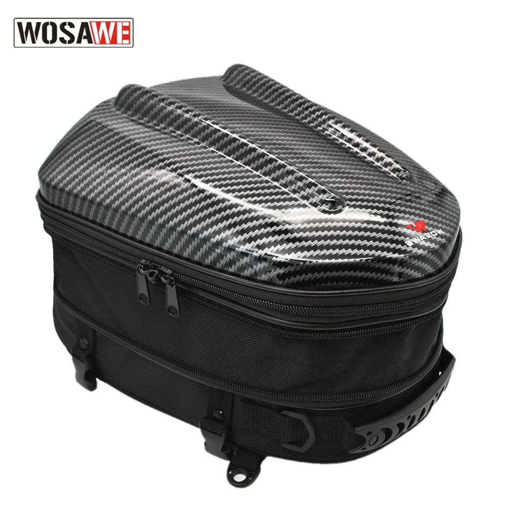 

WOSAWE Offroad Motorcycle Travel Tail Bag Waterproof Motor Vehicle Motorbike Bags Hard Shell Shoulder Bags Waterproof Backpack