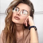 Маленькие круглые очки прозрачные металлические овальные очки для чтения при близорукости модная оправа для очков женские круглые прозрачные линзы очки