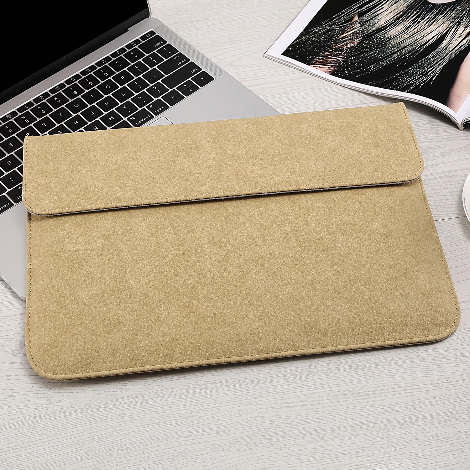 Водонепроницаемая кожаная сумка для ноутбука Besegad чехол с блоком питания Apple Macbook