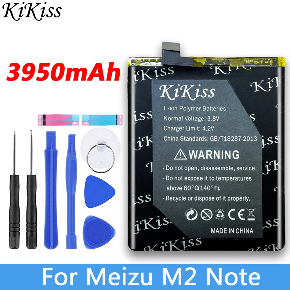 Аккумулятор KiKiss для Meizu M2 Mini/M2 Note/MX4/Note 5 M5 Note/Pro 6, аккумулятор для мобильного телефона BT43C BT42C BT40 BA621 BT53 - Цвет: BT42C for M2 Note
