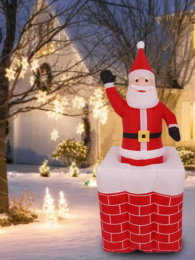 Рождественская надувная кукла с подъемом украшение Санта-Клауса светильник лые