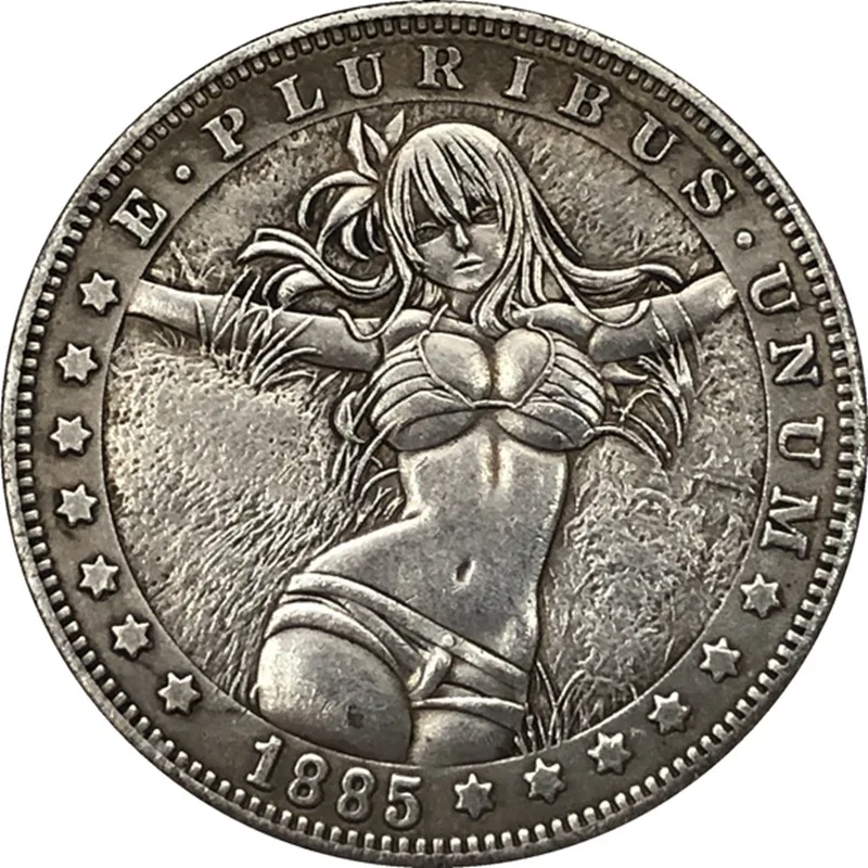 Милая девушка Америка Хобо никелевый креативный сувенир покрытие антикварная