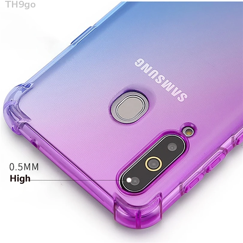 Gradient Phone Case For Samsung A10 A30 A50 A6+ A7 A8+ A9 2018 Shockproof Clear Soft TPU Cover |