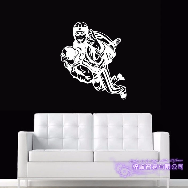 

Skydive Sticker Parachute Car Decal Extreme Sports Posters Vinyl Wall Decals Parede Decor Mural Air Flight Sticker