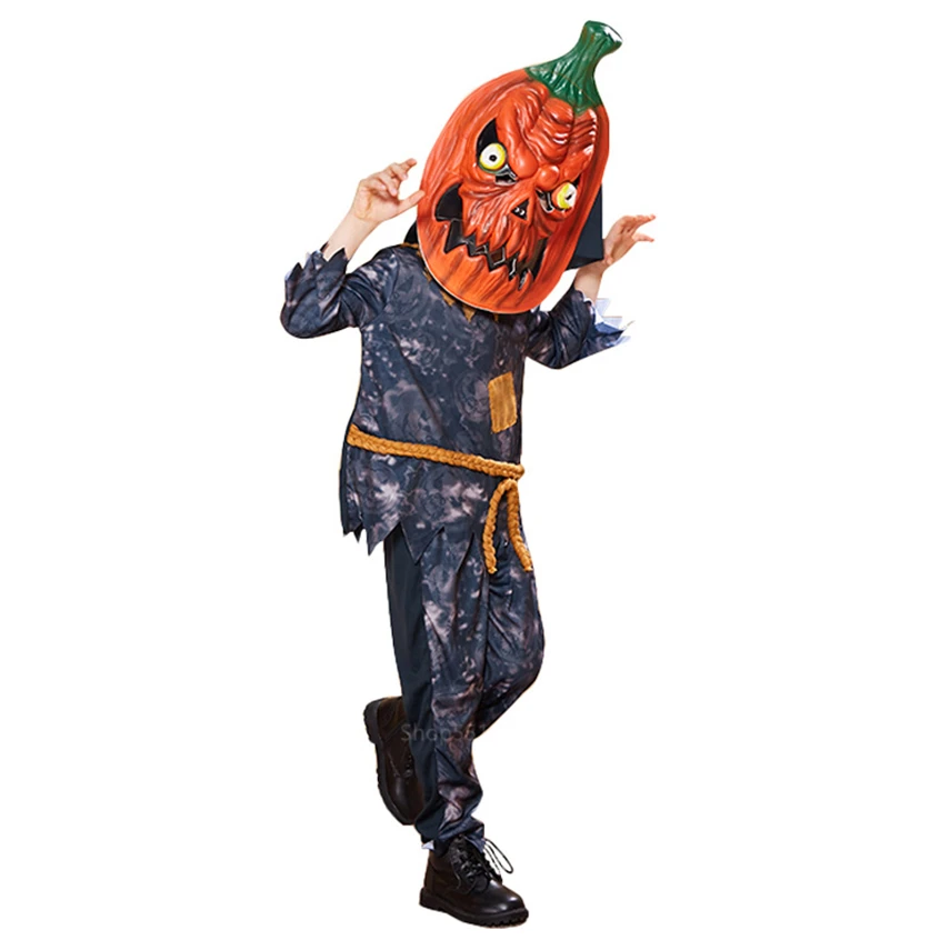 Маскарадный костюм тыквы на Хэллоуин для детей маскарадный мальчиков и девочек