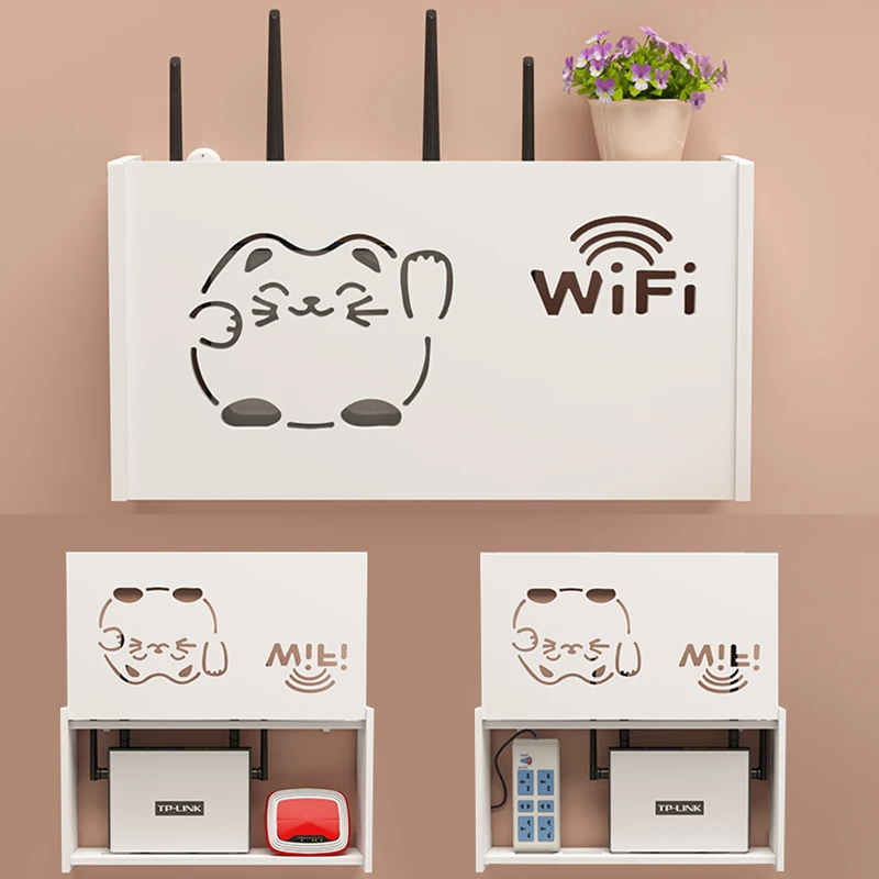 Подставка для маршрутизатора Wi-Fi деревянный пластиковый ящик хранения роутера