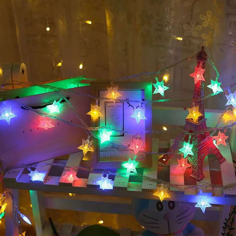 

2M 3M 6M Star Light String Garlands Christmas 2020 Christmas Decorations for Home Xmas Noel Ornament Happy New Year 2021 Navidad