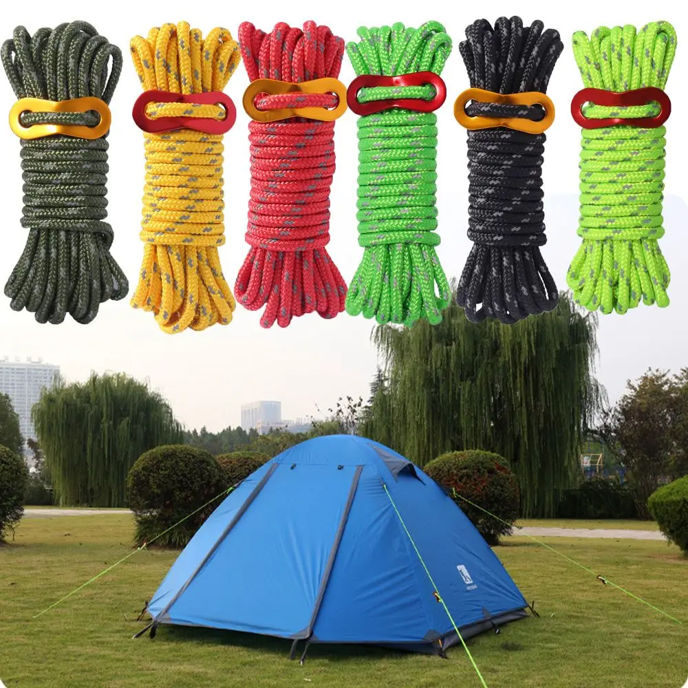 

7 Colors Outdoor Rock Climbing Rope 4mm Diameter High Strength Survival Paracord Safety Rope Cord String Hiking Accessory