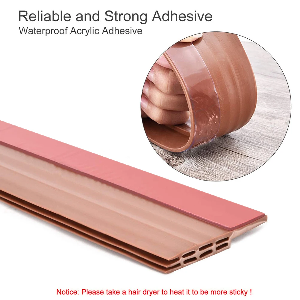 

Silicone Self-Adhesive Weather Stripping Under Door Window Seal Strip Noise Weatherstrip Draft Stopper Sweep Strip Door Seal