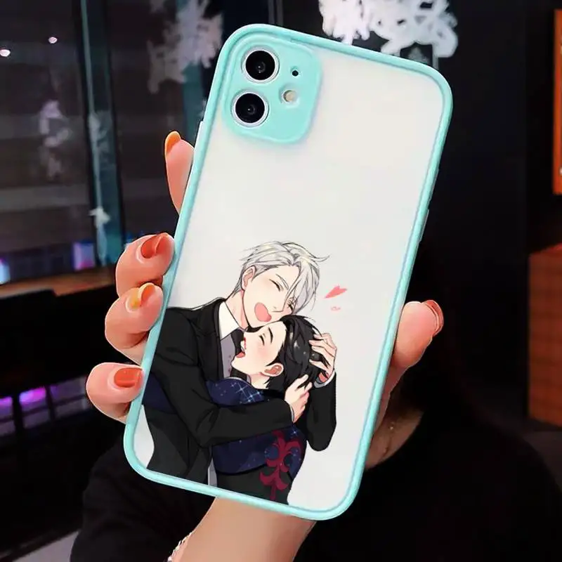 

yuri on ice Japan anime Phone Case matte transparent For iphone 7 8 11 12 plus mini x xs xr pro max cover