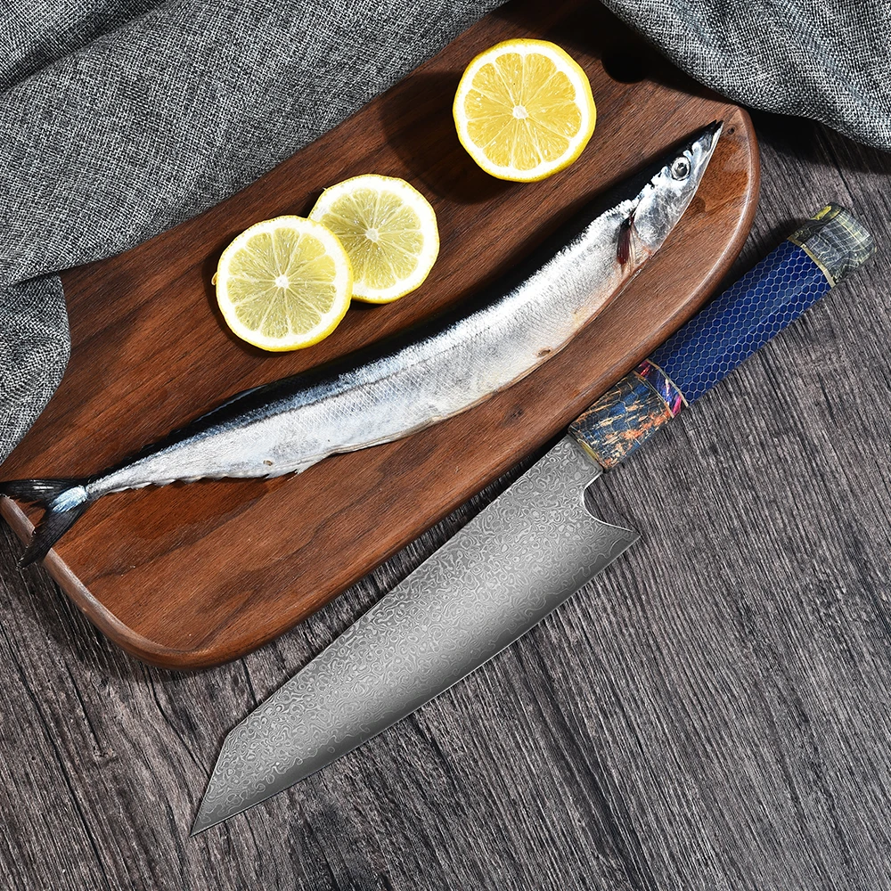 

Kitchen Knife 8 Inch Japanese Chef Knives Stainless Steel Set Laser Damascus Drawing Slicer Meat Santoku Cleaver Tool