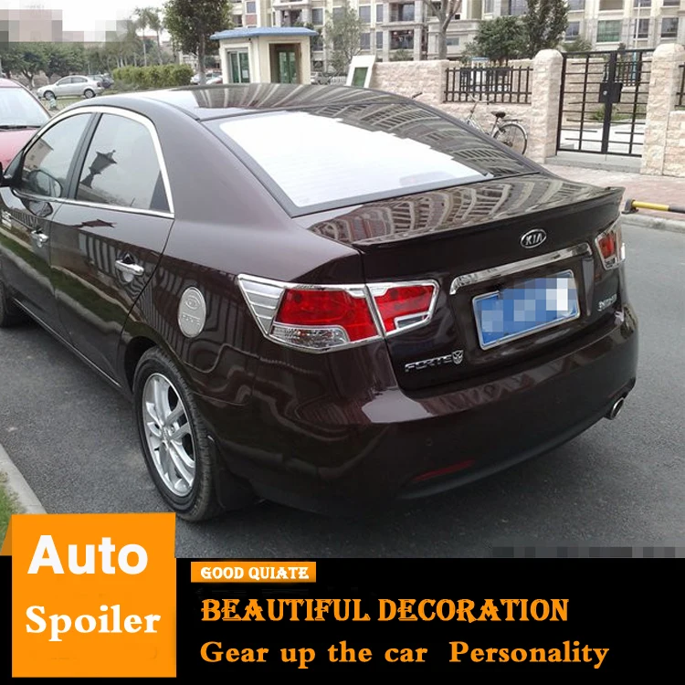 Спойлер для Kia Forte 2010 2015 спортивный спойлер из АБС пластика заднего крыла