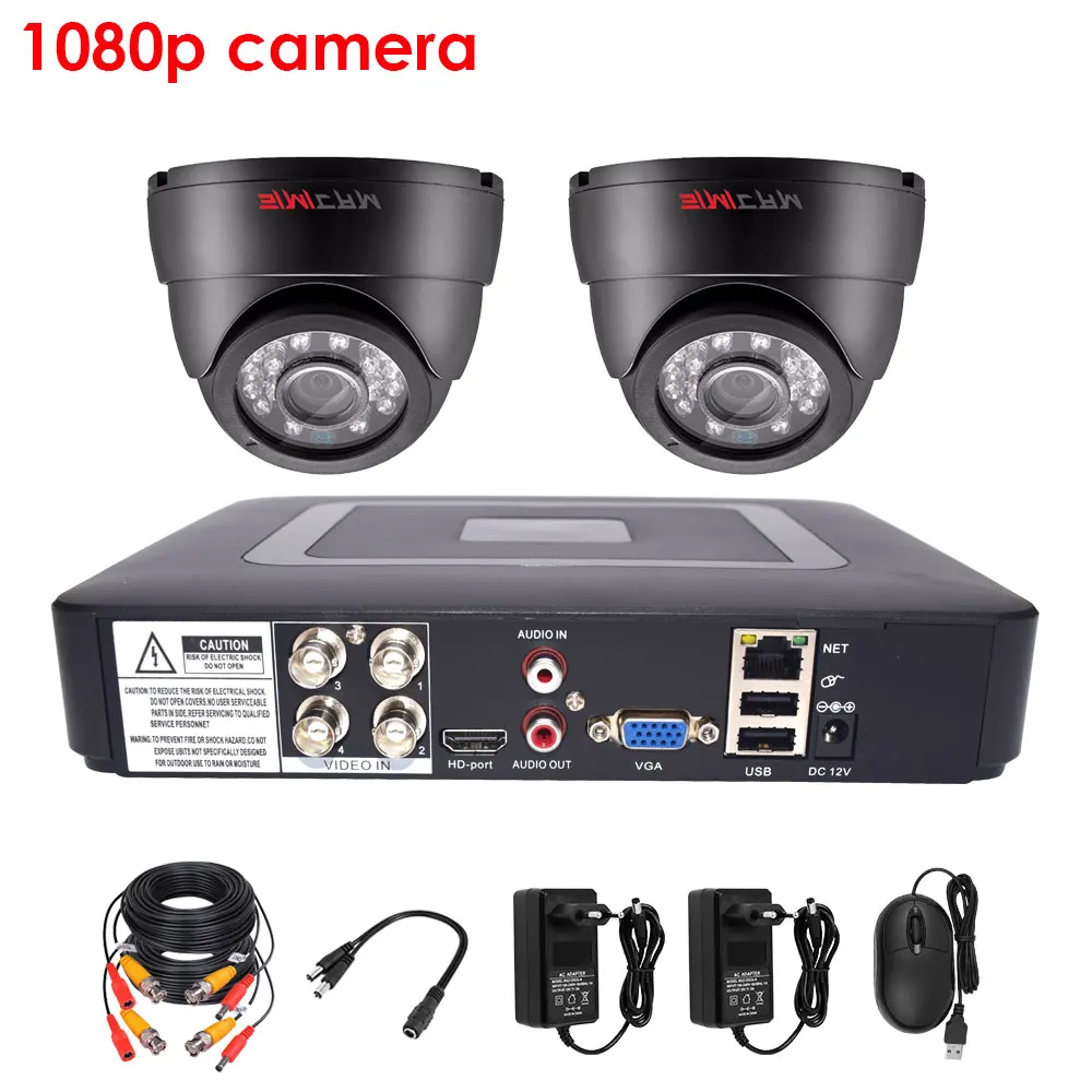 2ceiling camera1080p Видео камера наблюдения 1080P комплект системы видеонаблюдения 4CH DVR 2 шт AHD камера наружная Всепогодная видеонаблюдение для уличного дома - Цвет: 2ceiling camera1080p