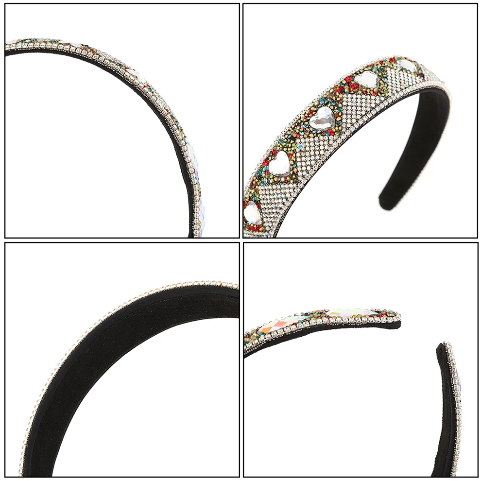 

Molans New Shiny Rhinestone Headband Women Hairband Wide Bezel Hair Band Hoop Headwrap Fashion Female Hair Accessories