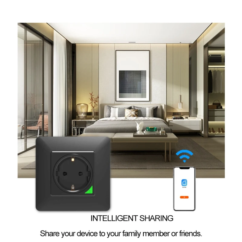 

16A Wifi Power Plug EU Smart Wall Socket Tuya Smart life APP Voice Remote Control Works With Google Home Alexa IFTTT Hot