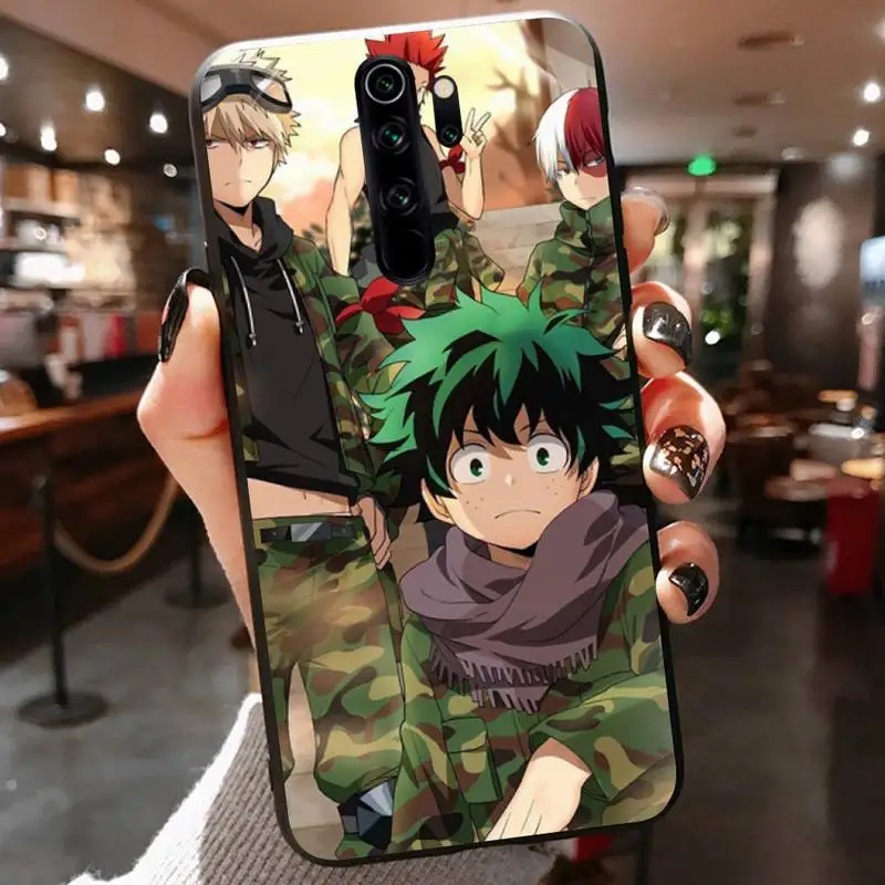 

My Hero Academia Phone Case Black Cover For Redmi 7A 4X 5 6 7 8 8A 5Plus GO Note 4/4X 7 K20/Pro Cases