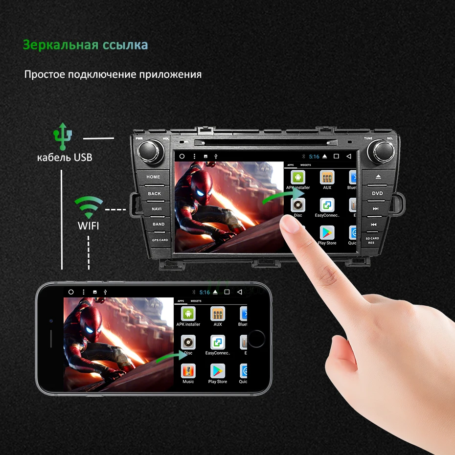 DSP 4G 64G Android 9,0 ips экран автомобиля радио gps для Toyota Prius 2009-2013 dvd-плеер Навигация стерео Мультимедийный блок