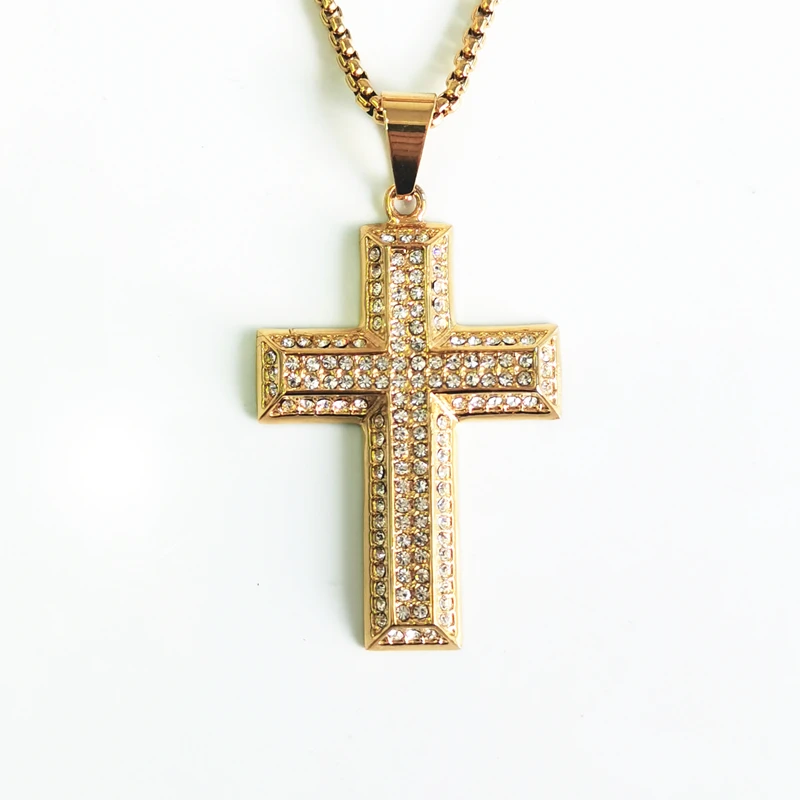 

Цепочка с подвеской в виде Креста Иисуса, из нержавеющей стали